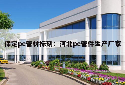 保定pe管材標(biāo)刻：河北pe管件生產(chǎn)廠家