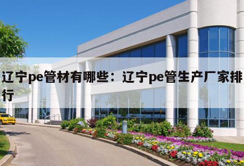 遼寧pe管材有哪些：遼寧pe管生產(chǎn)廠家排行